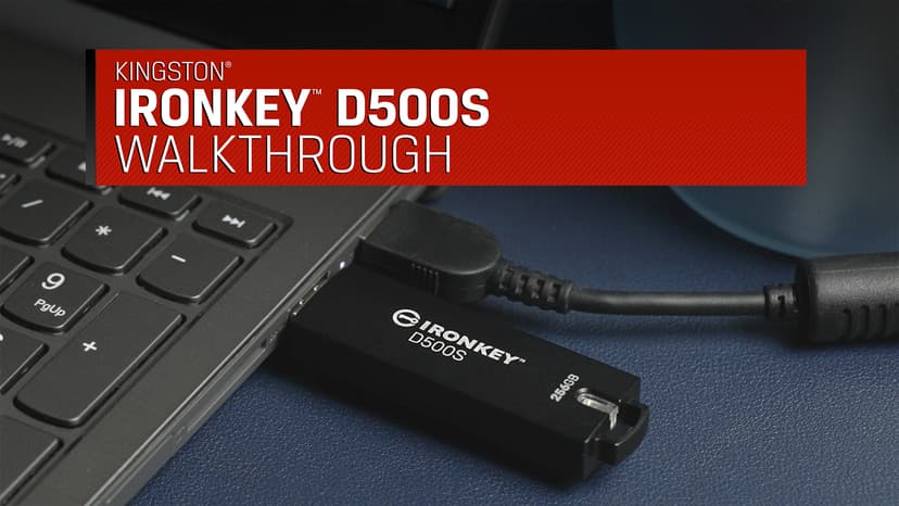 Kingston Ironkey D500S 128GB Encrypted Flash Drive | Dual Hidden Partition | FIPS 140-3 Level 3 | XTS-AES 256-bit | BadUSB and Brute Force Protection | Multi-Pin Option | IKD500S/128GB