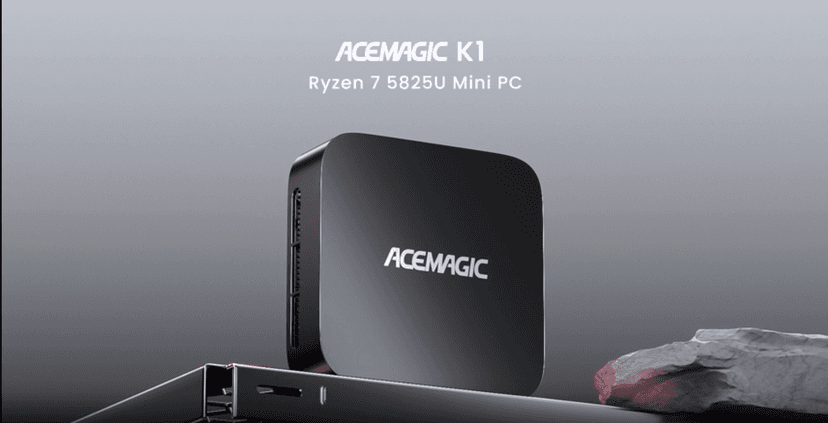 ACEMAGICIAN Kron Mini K1 Mini PC, Ryzen 7 5700U, 32GB DDR4 1TB NVMe SSD Mini Computers, Small Light Gaming PC 4K@60Hz Triple Display, Mini Desktop WiFi6 | Bluetooth 5.2 | Dual Channel | Auto Power On