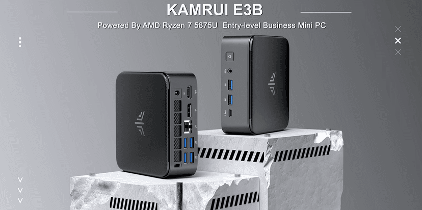 KAMRUI Mini PC with AMD Ryzen 7 PRO 5875U, 16GB DDR4 512GB M.2 SSD Mini Computer, Mini Gaming PC with USB Type-C, Desktop Computer Supports Triple 4K Display, WiFi 6, BT 5.2