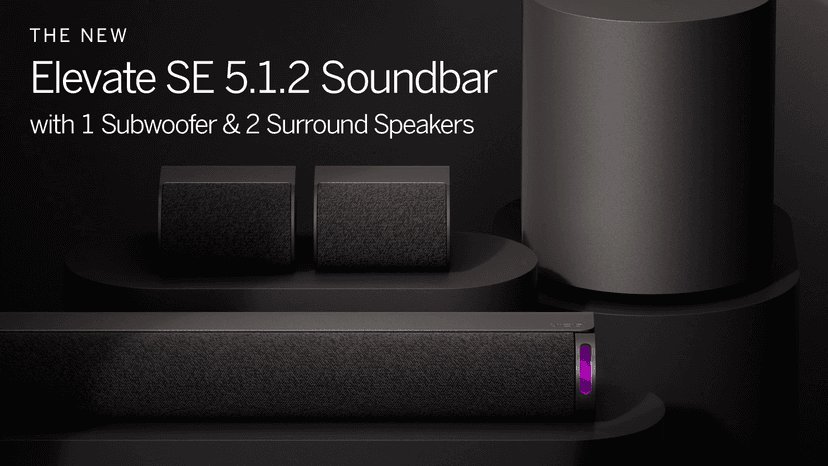 VIZIO 5.1.2 Elevate SE Soundbar, Wireless Subwoofer, Surround Sound w/Dolby Atmos & DTS:X, Bluetooth Speaker, QuickFit™ Compatible – SL512X-08 (New, 2024 Model)