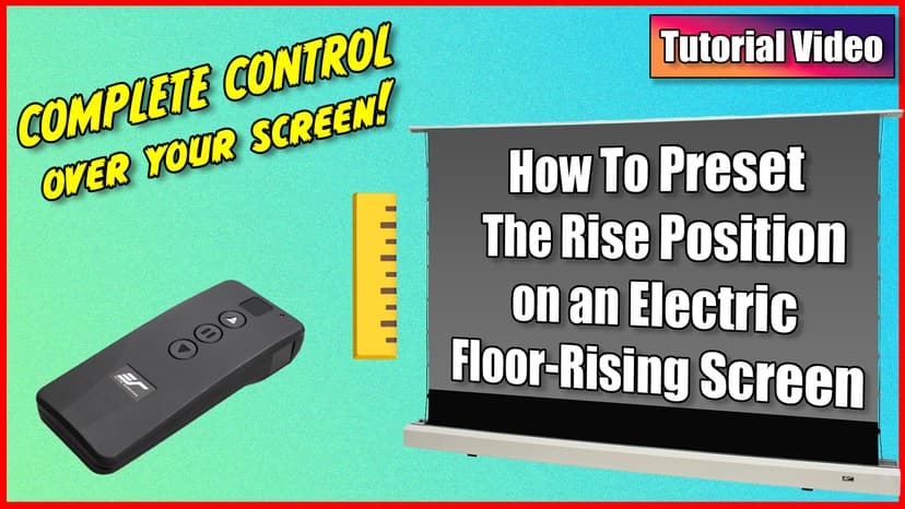 Elite Screens Kestrel Tab-Tension 3 CineWhite, 122 inch 16:9 Aspect Ratio, ISF Certified, Electric Floor-Rising Motorized Tab-Tensioned Front Projector Screen, Programmed Remote Kit, FTE122H3