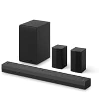 LG S60T 3.1 ch. Soundbar with Wireless Subwoofer, Dolby Audio, TV Synergy, Wow Interface, AI Sound Pro (2024 Model)