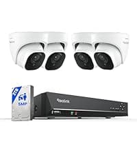 REOLINK New Version 12MP Smart Security System with AI Video Search, Person/Vehicle/Animal Detection Color & Infrared Night Vision, Two-Way Talk, 24/7 Recording, Perimeter Protection, RLK8-1200D4-A