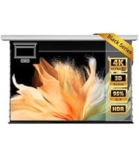 NothingProjector Projector Screen, 120 inch, Ambient Ceiling Light Rejecting ALR, 4K Ultra HD Fixed Frame 16:9, On Wall Mount Projection Screen for Ultra Short Throw Projectors, Black Series