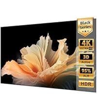 NothingProjector Projector Screen, 120 inch, Ambient Ceiling Light Rejecting ALR, 4K Ultra HD Fixed Frame 16:9, On Wall Mount Projection Screen for Ultra Short Throw Projectors, Black Series