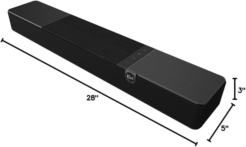 Klipsch Flexus CORE 100 2.1 Channel Powered by Onkyo Bluetooth Sound Bar with Dolby Atmos and Custom Tuned Bass - Black Bundle with 2X Deco Gear 6' 4K HDMI 2.0 Cables & 6x6 Microfiber Cleaning Cloth