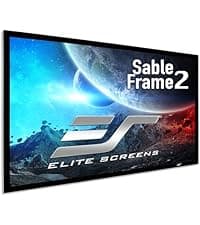 Elite Screens Sable Frame 120” Fixed Frame Projector Screen 16:9, Wall Mounted, 8K/4K UHD, ISF-Certified CineWhite, for Home Theater & Office, Compatible with Standard/Short/UST Projectors, ER120WH2
