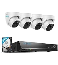 REOLINK New Version 12MP Smart Security System with AI Video Search, Person/Vehicle/Animal Detection Color & Infrared Night Vision, Two-Way Talk, 24/7 Recording, Perimeter Protection, RLK8-1200D4-A