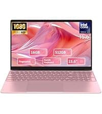 2025 New Portable Laptop,Student and Business,14" FHD IPS Display,N5095 Processor(Beats N4000/N4020),8GB DDR4 RAM,256GB PCIe SSD,Numeric Keypad,2.4/5G WiFi,38WH Battery,Webcam,Mini HDMI,USB(Pink)