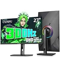 27 Inch 4K 144Hz Gaming Monitor, UHD 3840x2160 Fast IPS Panel PC Monitor, 135% sRGB, HDR400Nit, Freesync & G-sync, Support PS5 120Hz VRR, HDMI 2.1,DP 1.4, Height/Vertical Adjustment