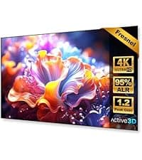 NothingProjector Projector Screen, 120 inch, Ambient Ceiling Light Rejecting ALR, 4K Ultra HD Fixed Frame 16:9, On Wall Mount Projection Screen for Ultra Short Throw Projectors, Black Series