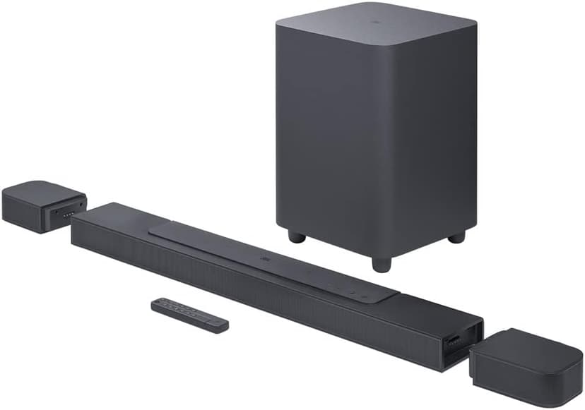 JBL BAR 700 PRO 5.1 Soundbar Bundle with 10 in. Wireless Subwoofer Detachable Rear Speakers and 2m 8K Ultra High Speed HDMI Cable