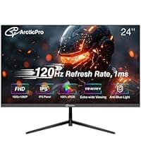 27inch Computer Monitor, FHD 1080p, 144Hz Office and Gaming Monitor, IPS, Adaptive Sync, 110% sRGB, 1ms, 3-Sided Frameless, Ultra Slim, VESA Mountable, Anti-Blue Light Design, HDMI, DP