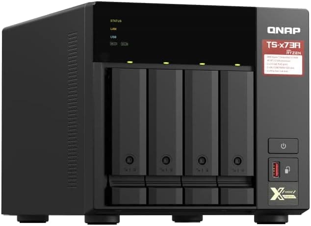QNAP TS-473A-8G SAN/NAS Storage System, Black