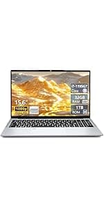 Gaming Laptop,15.6 Inch FHD IPS 1920x1080,Laptop Computer Student Business Laptop 12th Gen N95 Processor,16GB RAM 512GB SSD,Supports 180 Angle Opening Backlit Keyboard Fingerprint Unlock Win 11 Pro