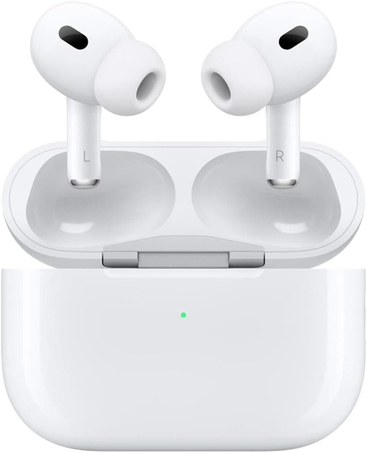 Apple AirPods Pro 2 Wireless Earbuds, Active Noise Cancellation, Hearing Aid Feature, Bluetooth Headphones, Transparency, Personalized Spatial Audio, High-Fidelity Sound, H2 Chip, USB-C Charging
