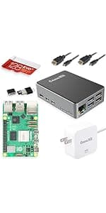 CanaKit Raspberry Pi 5 Starter Kit PRO - Turbine Black (128GB Edition) (8GB RAM)