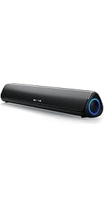 Sound Bars for TV 16-inch, Cinematic TV Sound Bar with Impactful Bass, Bluetooth Soundbar for TV with Remote Control, Wall Mountable TV Speakers Sound Bar Work with Traditional or Smart TV