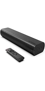 Sound Bars for TV 16-inch, Cinematic TV Sound Bar with Impactful Bass, Bluetooth Soundbar for TV with Remote Control, Wall Mountable TV Speakers Sound Bar Work with Traditional or Smart TV