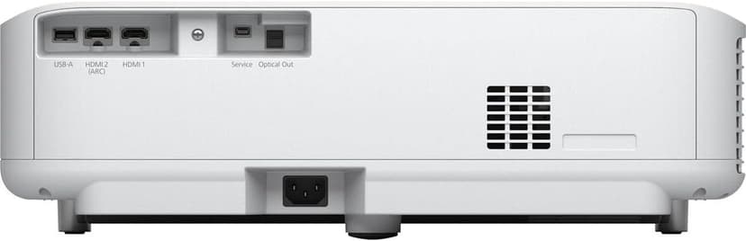 Epson EpiqVision Ultra Short Throw LS300 3LCD Smart Laser Projector, 3600 Lumens Color & White Brightness, HDR, Android TV, Yamaha Speakers, Bluetooth, Sports, Gaming, Movies - White (Renewed)