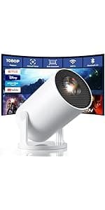 Mini Projector, CLOKOWE 2024 Upgraded Portable Projector with 9000 Lux and Full HD 1080P, Movie Projector Compatible with iOS/Android Phone/Tablet/Laptop/PC/TV Stick/Box/USB Drive/Game Console