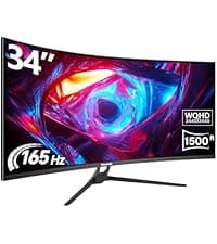 Gaming Monitor 27 inch QHD IPS, PC Screen 120Hz 2K (2560×1440P), Ultra-Thin Zero Frame Computer Display for Home Office Business, DP, HDMI, Wall-Mounted