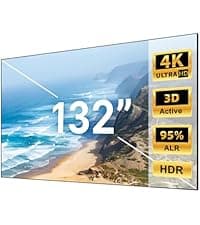NothingProjector Projector Screen, 120 inch, Ambient Ceiling Light Rejecting ALR, 4K Ultra HD Fixed Frame 16:9, On Wall Mount Projection Screen for Ultra Short Throw Projectors, Black Series