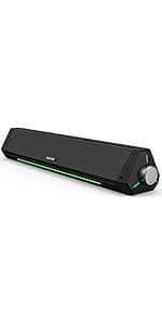 Sound Bars for TV 16-inch, Cinematic TV Sound Bar with Impactful Bass, Bluetooth Soundbar for TV with Remote Control, Wall Mountable TV Speakers Sound Bar Work with Traditional or Smart TV