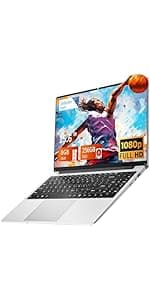 Gaming Laptop,15.6 Inch FHD IPS 1920x1080,Laptop Computer Student Business Laptop 12th Gen N95 Processor,16GB RAM 512GB SSD,Supports 180 Angle Opening Backlit Keyboard Fingerprint Unlock Win 11 Pro