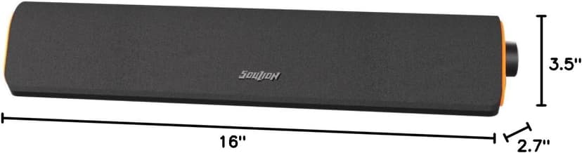 SOULION R50 Bluetooth Computer Speakers, 3.5mm PC Sound Bar for Desktop Monitor, Wired USB Powered & Colorful LED Lights with Switch Button, Surround Sound Soundbar PC Spearkers for Computer