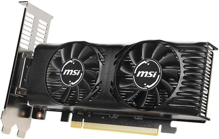 MSI Gaming GeForce GTX 1650 128-Bit HDMI/DP/DVI 4GB GDRR5 HDCP Support DirectX 12 VR Ready OC Low Profile Bracket Included Graphics Card (GTX 1650 4GT LP OC)