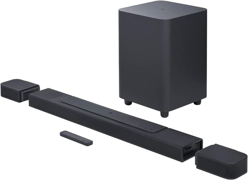 JBL Bar 1000: 7.1.4-Channel soundbar with Detachable Surround Speakers, MultiBeam™, Dolby Atmos®, and DTS:X®, Black (Renewed)