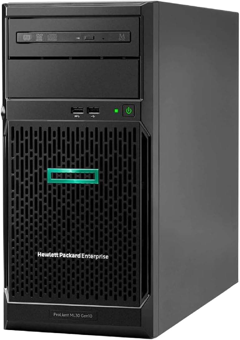 Hewlett Packard Enterprise HPE ProLiant ML30 Gen10 Plus Tower Server, Xeon E-2314 4-Core 2.8GHz CPU, 32GB DDR4 Memory, 4TB SSD Storage, RAID, iLO