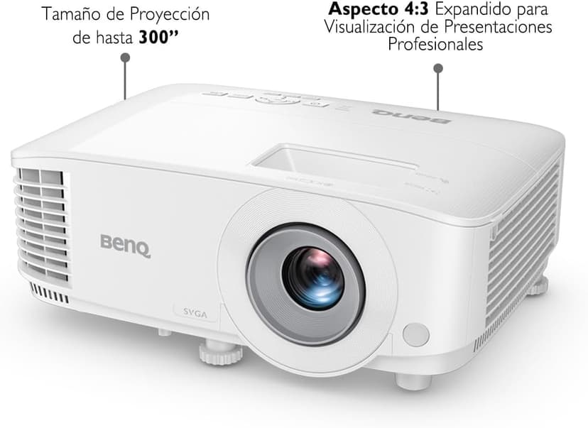 BenQ MS560 Business Projector, 4000 Lumens, DLP, SVGA, 2 HDMI, VGA, Auto Keystone Correction Glass Lens for Image Accuracy, SmartEco 70% Less Energy Consumption, Conference Room, Meeting, Classroom