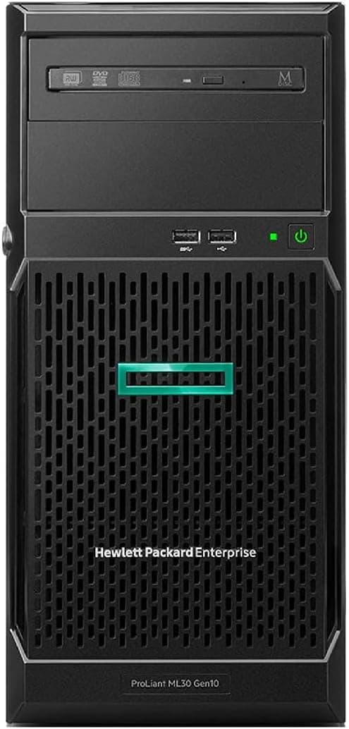 Hewlett Packard Enterprise HPE ProLiant ML30 Gen10 Plus Tower Server, Xeon E-2314 4-Core 2.8GHz CPU, 32GB DDR4 Memory, 4TB SSD Storage, RAID, iLO