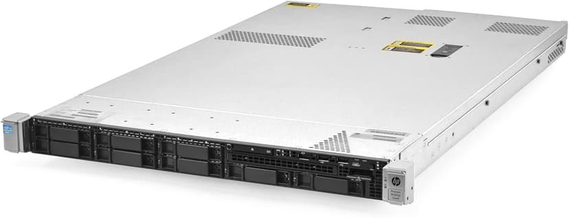 HP ProLiant DL360p Gen8 1U RackMount 64-bit Server with 2×6-Core E5-2640 Xeon 2.5GHz CPUs + 64GB PC3-10600R RAM + 8×300GB 10K SAS SFF HDD, P420i RAID, 4×GigaBit NIC, 2×Power Supplies, NO OS (Renewed)