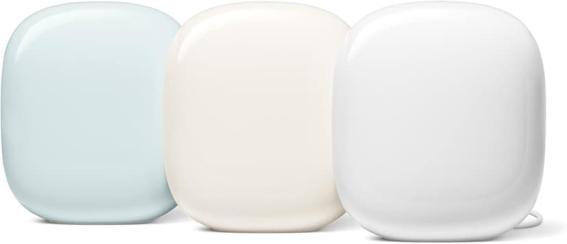 Google Nest WiFi Pro - 6E - Reliable Wi-Fi System with Fast Speed and Whole Home Coverage - Mesh Wi-Fi Router - 3 Pack - Snow, Linen, Fog