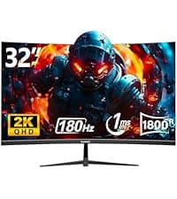 Gaming Monitor 27 inch QHD IPS, PC Screen 120Hz 2K (2560×1440P), Ultra-Thin Zero Frame Computer Display for Home Office Business, DP, HDMI, Wall-Mounted
