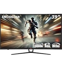 Deco Gear 49" Curved Ultrawide 5K Gaming Monitor, 32:9, 120 Hz, 101% NTSC 100% sRGB, Adjustable, Home Office and Entertainment Workstation