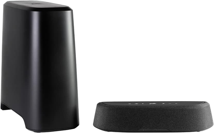 Polk Audio MagniFi Mini AX Sound Bar with Wireless Subwoofer, Dolby Atmos and DTS:X Certified, Polk's Patented VoiceAdjust & SDA Technologies, Ultra-Compact Design, Easy Setup, Black
