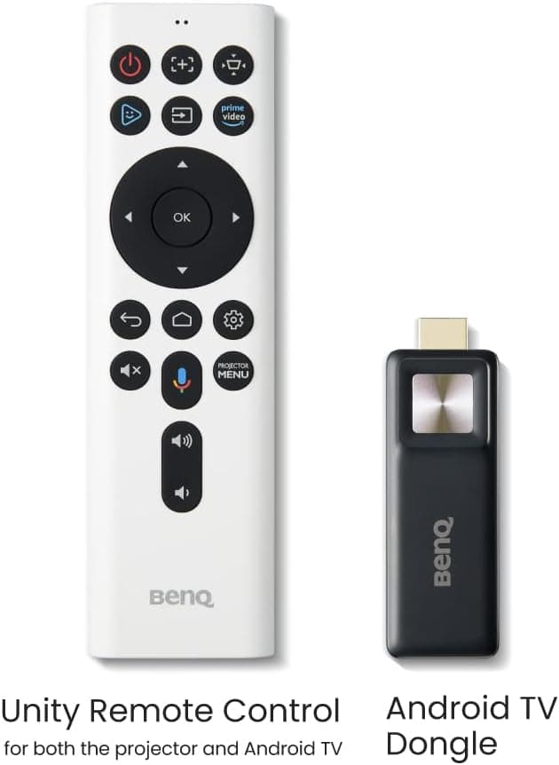 BenQ GP500 Smart Projector, True 4K HDR, 5Wx4 360˚ Sound Bluetooth Speaker, Ultra Wide DCI-P3 Color Gamut, Android TV, Auto Focus & Keystone, 120 inch Big Screen with 1.3x zoom