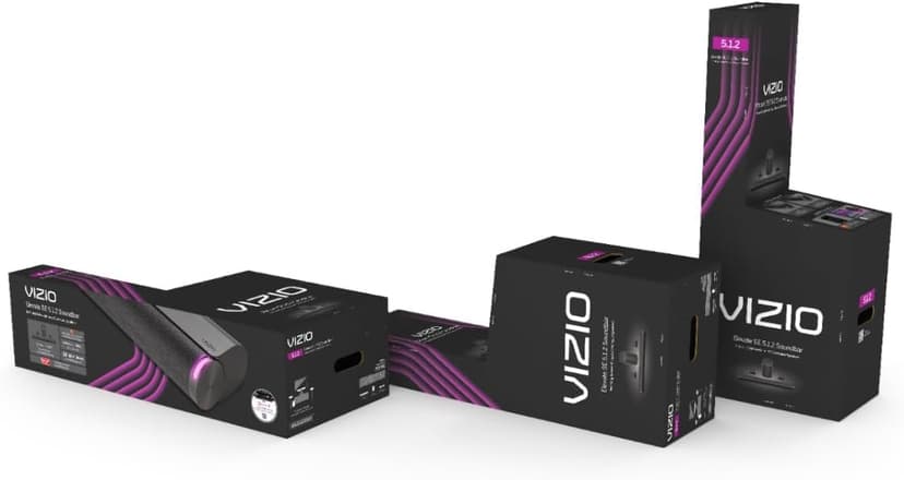 VIZIO 5.1.2 Elevate SE Soundbar, Wireless Subwoofer, Surround Sound w/Dolby Atmos & DTS:X, Bluetooth Speaker, QuickFit™ Compatible – SL512X-08 (New, 2024 Model)