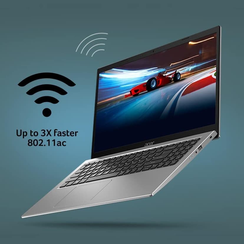 acer Aspire 1 A115-32-C96U Home & Student Slim Laptop (15.6" FHD, Intel Celeron N4500, 16GB RAM, 512GB SSD, UHD Graphics) 1-Year Office 365, Ethernet, Wi-Fi, Webcam, IST Hub, Win 11 Home, Silver