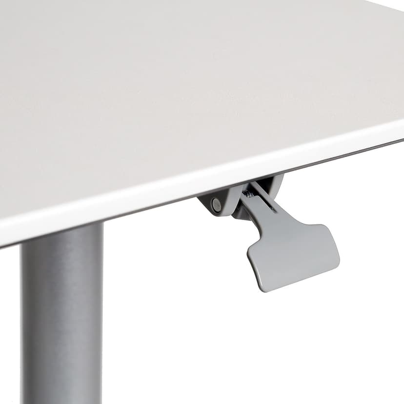 Seville Classics AIRLIFT XL 28" Pneumatic Height Adjustable Sit-Stand Mobile Laptop Computer Desk Cart (27.1" to 41.9" H), White