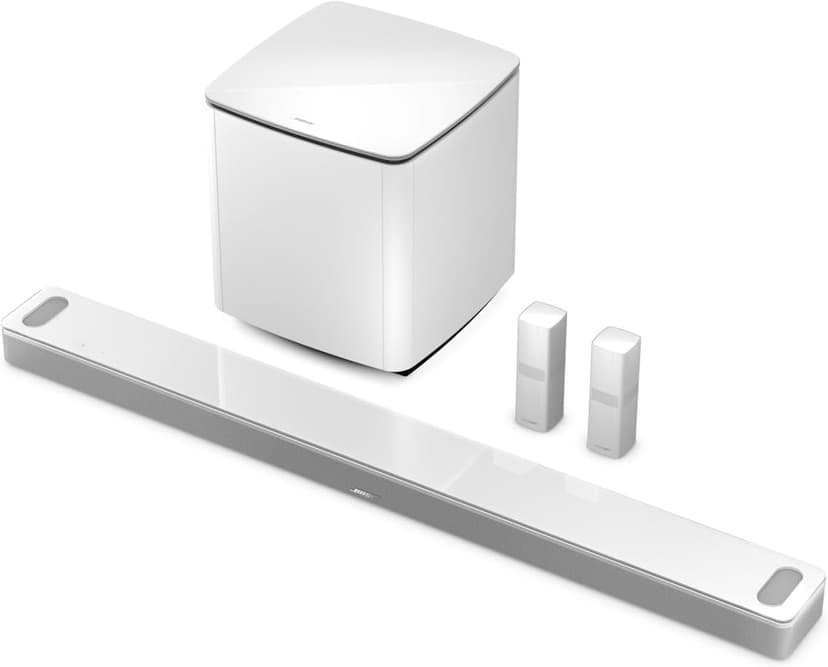 Bose Smart Ultra Soundbar, Surround Sound System for TV, Dolby Atmos Soundbar for TV Plus Alexa and Google Voice Control, White
