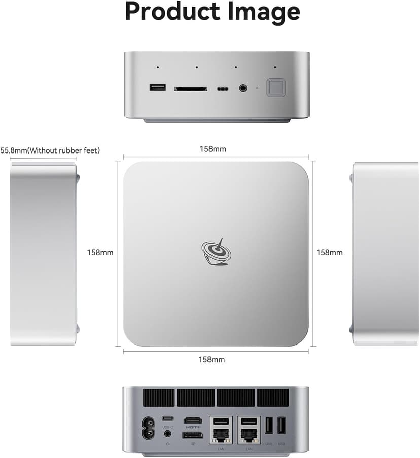 Beelink GTi14 Mini PC, Intel Ultra 9 185H (up to 5.1GHz) 16C/22T, Mini Computer 32GB DDR5 5600MHz 1TB PCIe4.0 SSD, Triple Display HDMI&DP/Thunderbolt 4/WiFi6/BT5.2/NPU/4K 60Hz/Support AI/W-11 Pro