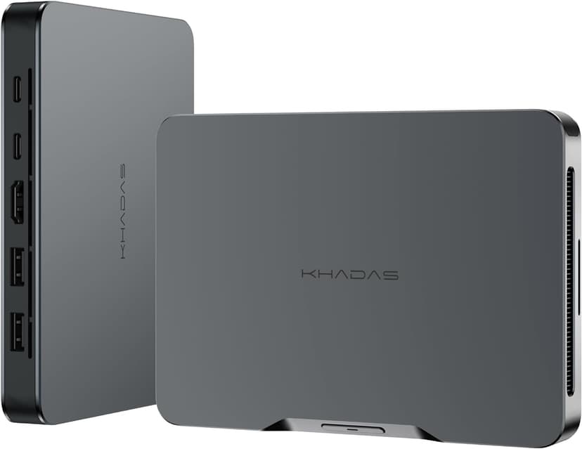 Khadas Mind 1 Mini PC, Intel Core i5-1340P 4.6GHz Micro Desktop Computer with 5.55Wh Standby Battery, 16GB LPDDR5, 512GB PCIe 4.0 SSD, BT5.3, WiFi 6E, Portable Computer for Business Home Office Gaming