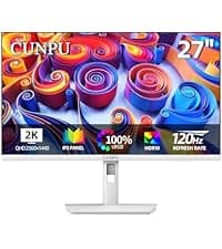 27 Inch 4K 144Hz Gaming Monitor, UHD 3840x2160 Fast IPS Panel PC Monitor, 135% sRGB, HDR400Nit, Freesync & G-sync, Support PS5 120Hz VRR, HDMI 2.1,DP 1.4, Height/Vertical Adjustment