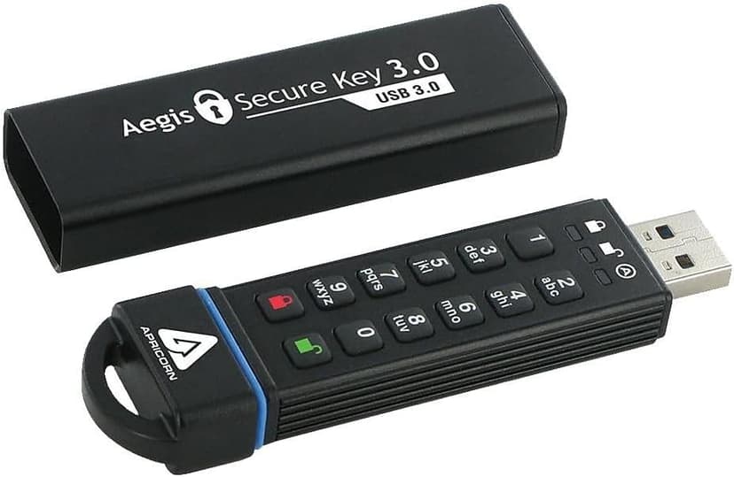 Apricorn 480GB Aegis Secure Key FIPS 140-2 Level 3 Validated 256-bit Encryption USB 3.0 Flash Drive (ASK3-480GB)
