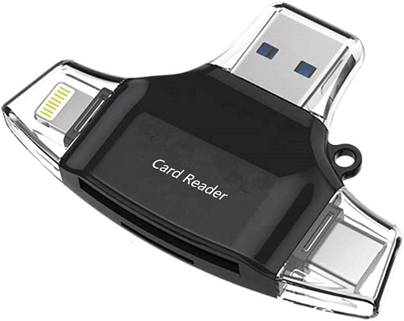 BoxWave Smart Gadget Compatible with Flipper Zero - AllReader SD Card Reader, microSD Card Reader SD Compact USB - Jet Black